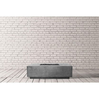 Prism Hardscapes Tavola 7 60" Coastal Rectangular Concrete Propane Gas Fire Pit Table