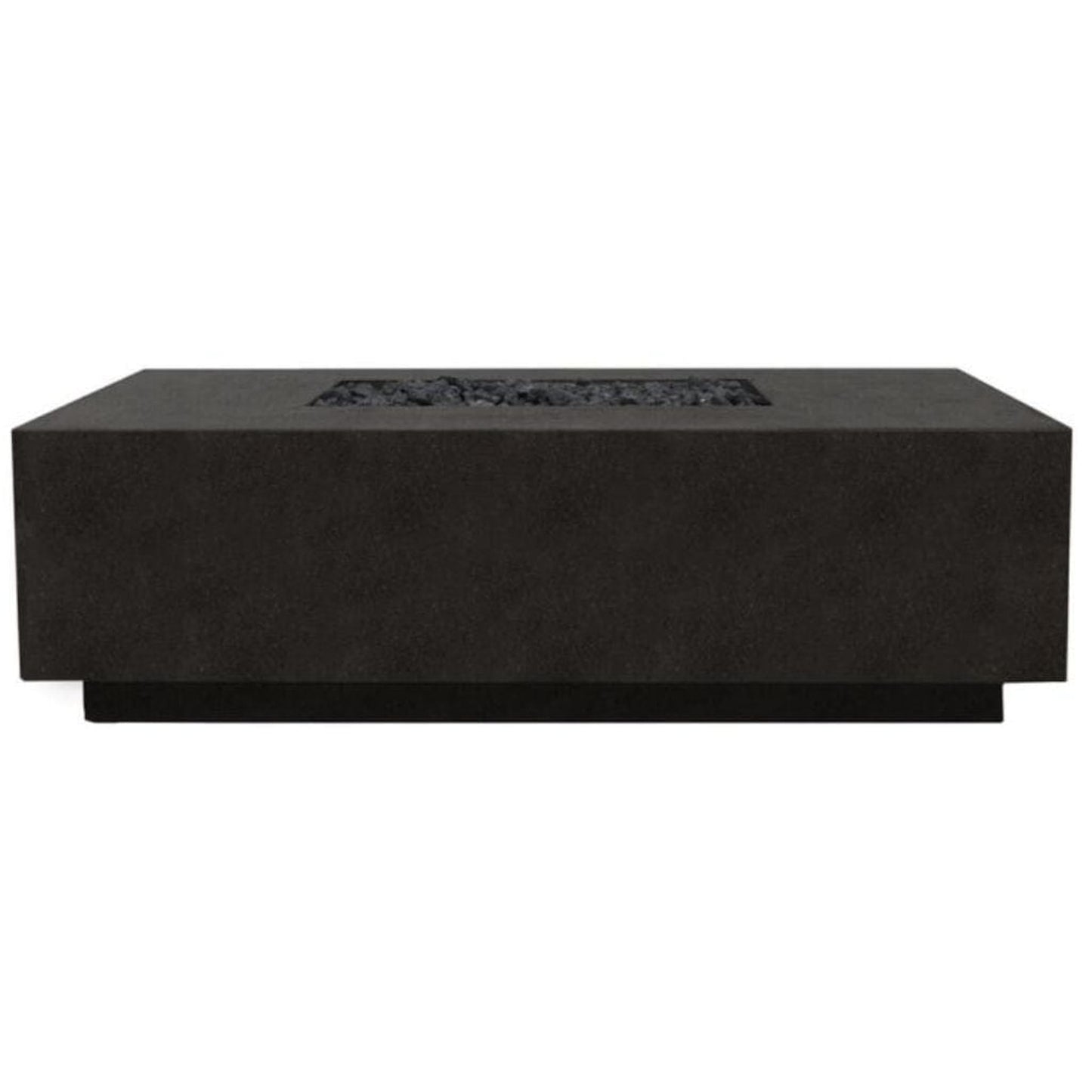 Prism Hardscapes Tavola 7 60" Ebony Rectangular Concrete Natural Gas Fire Pit Table