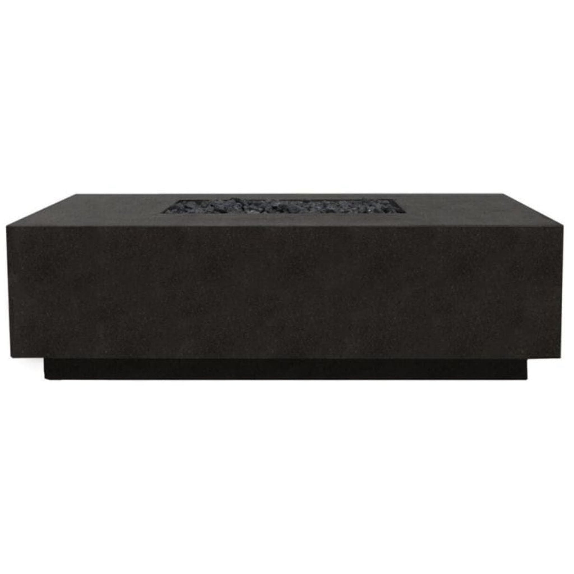 Prism Hardscapes Tavola 7 60" Ebony Rectangular Concrete Natural Gas Fire Pit Table