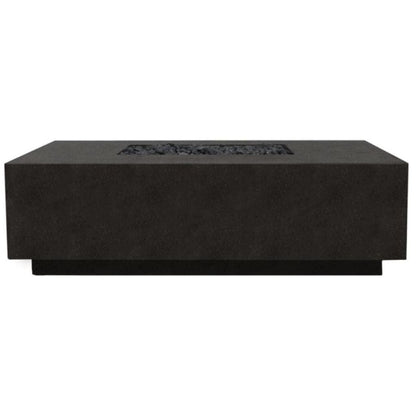 Prism Hardscapes Tavola 7 60" Ebony Rectangular Concrete Propane Gas Fire Pit Table