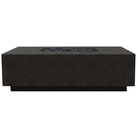 Prism Hardscapes Tavola 7 60" Ebony Rectangular Concrete Propane Gas Fire Pit Table