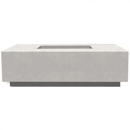 Prism Hardscapes Tavola 7 60" Ultra White Rectangular Concrete Natural Gas Fire Pit Table