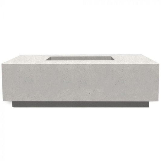 Prism Hardscapes Tavola 7 60" Ultra White Rectangular Concrete Natural Gas Fire Pit Table