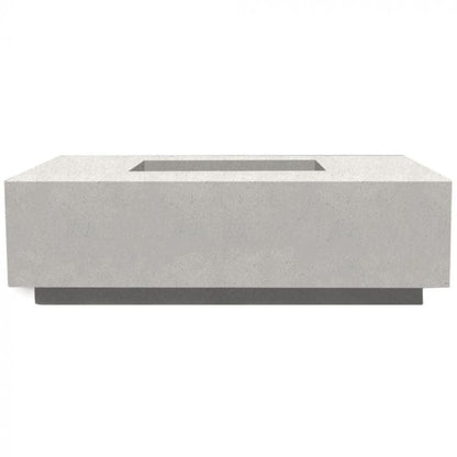 Prism Hardscapes 60" Ultra White Tavola 7 Rectangular Concrete Propane Fire Pit Table