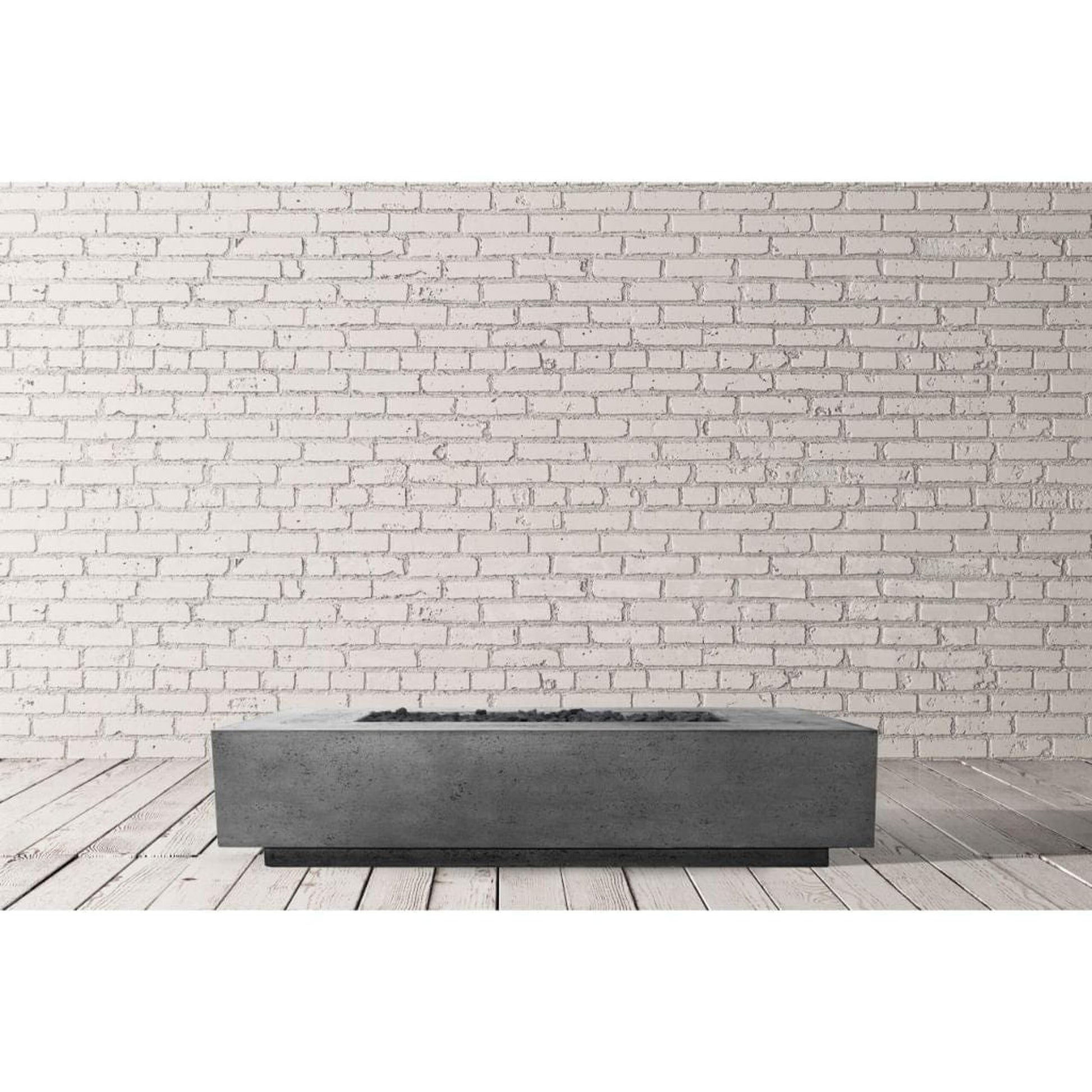 Prism Hardscapes Tavola 72 72" Cafe Rectangular Concrete Natural Gas Fire Pit Table