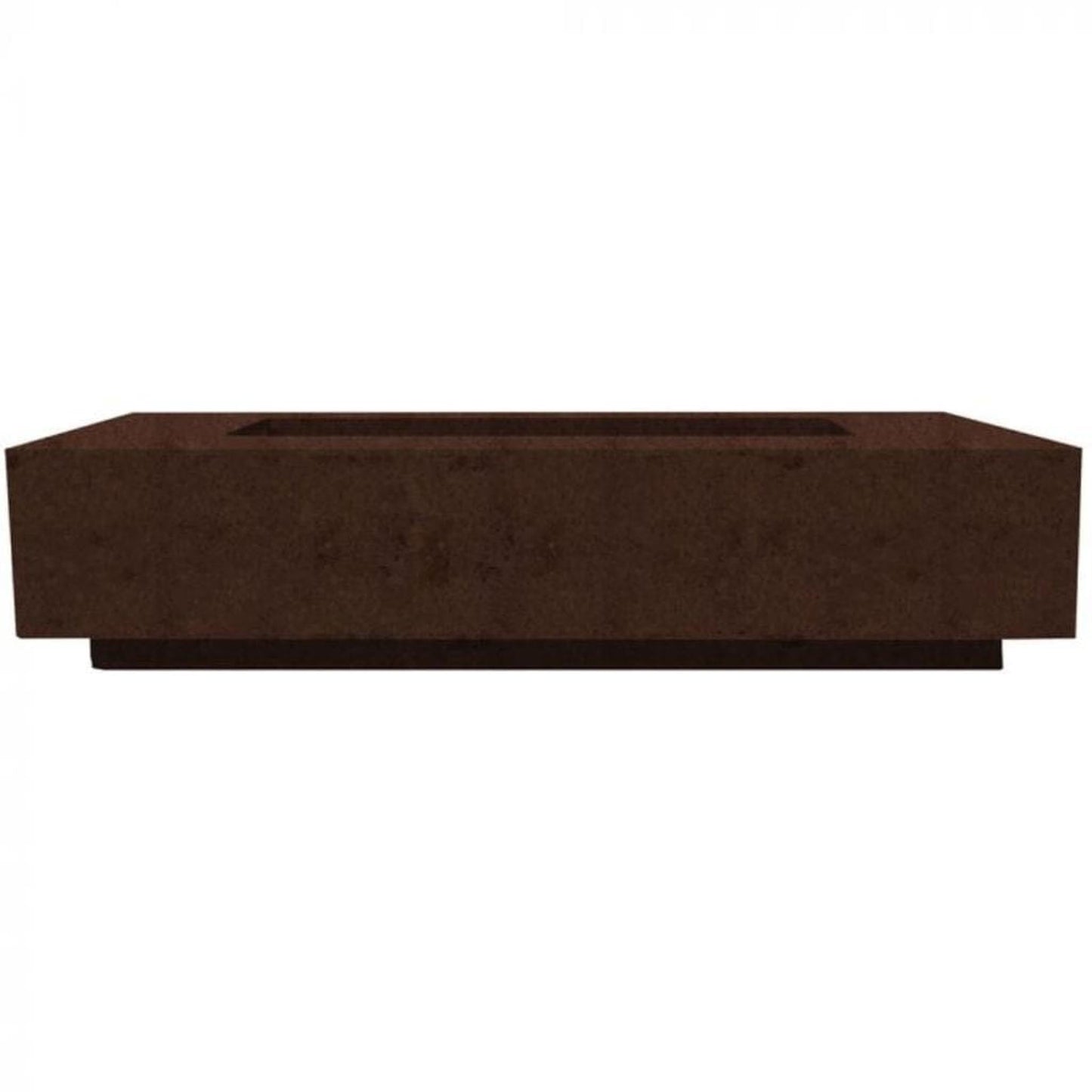 Prism Hardscapes Tavola 72 72" Cafe Rectangular Concrete Propane Gas Fire Pit Table