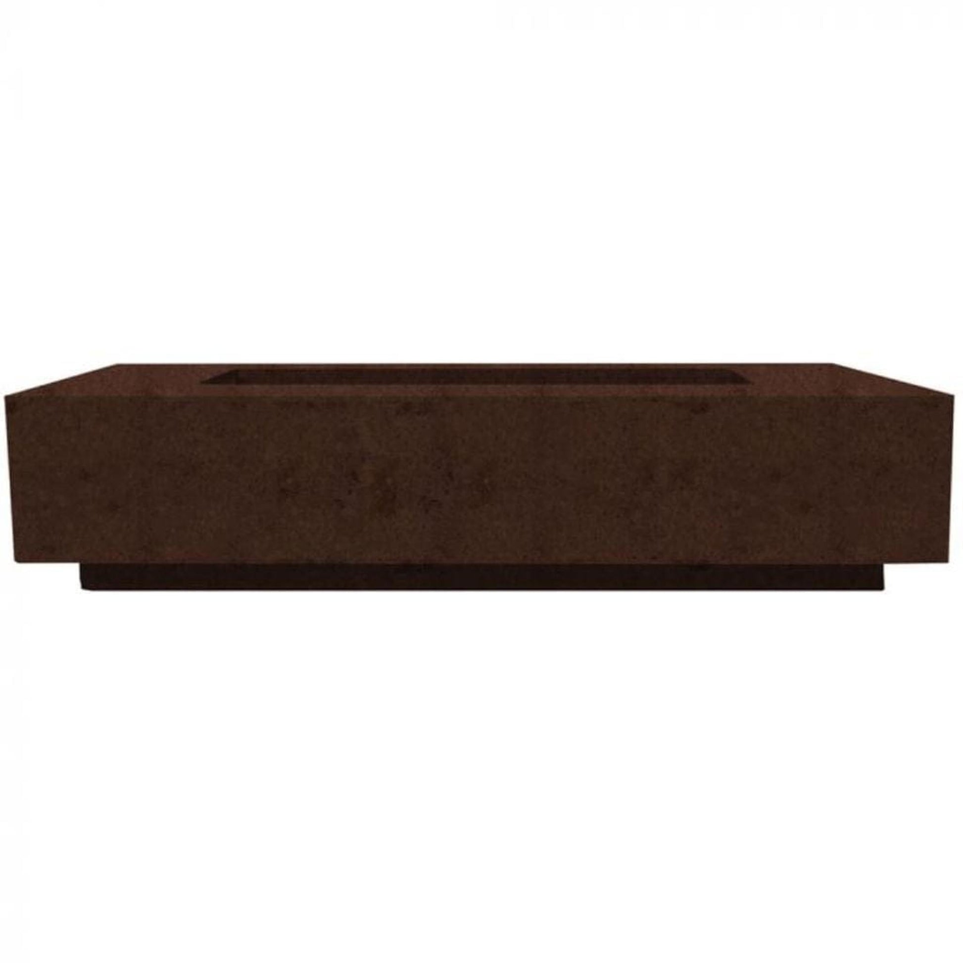 Prism Hardscapes Tavola 72 72" Cafe Rectangular Concrete Propane Gas Fire Pit Table