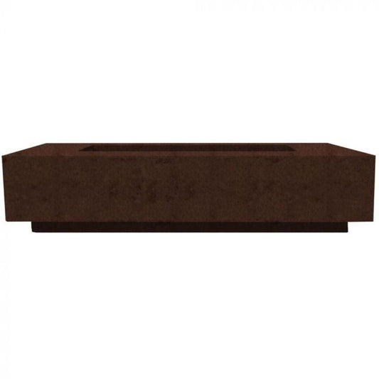 Prism Hardscapes Tavola 72 72" Cafe Rectangular Concrete Propane Gas Fire Pit Table