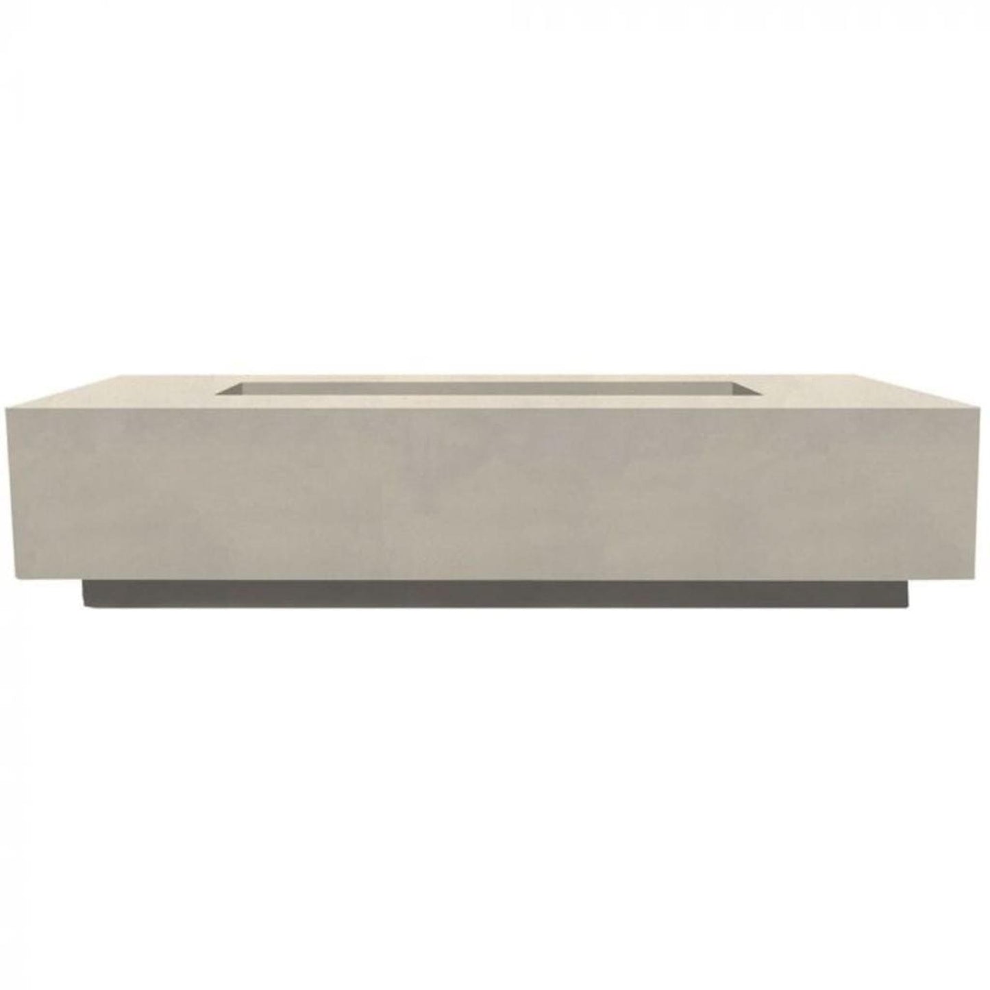 Prism Hardscapes Tavola 72 72" Coastal Rectangular Concrete Propane Gas Fire Pit Table