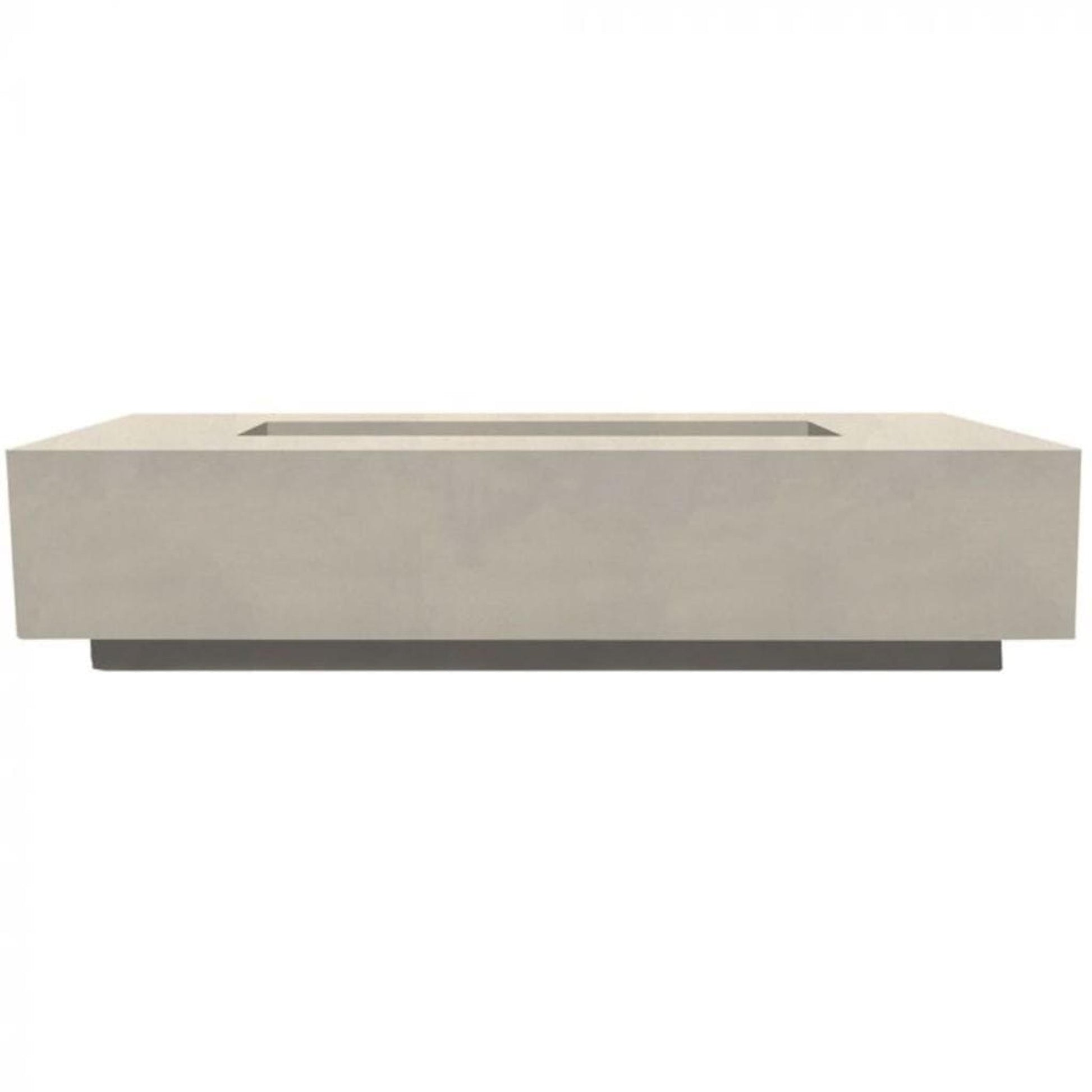 Prism Hardscapes Tavola 72 72" Coastal Rectangular Concrete Propane Gas Fire Pit Table