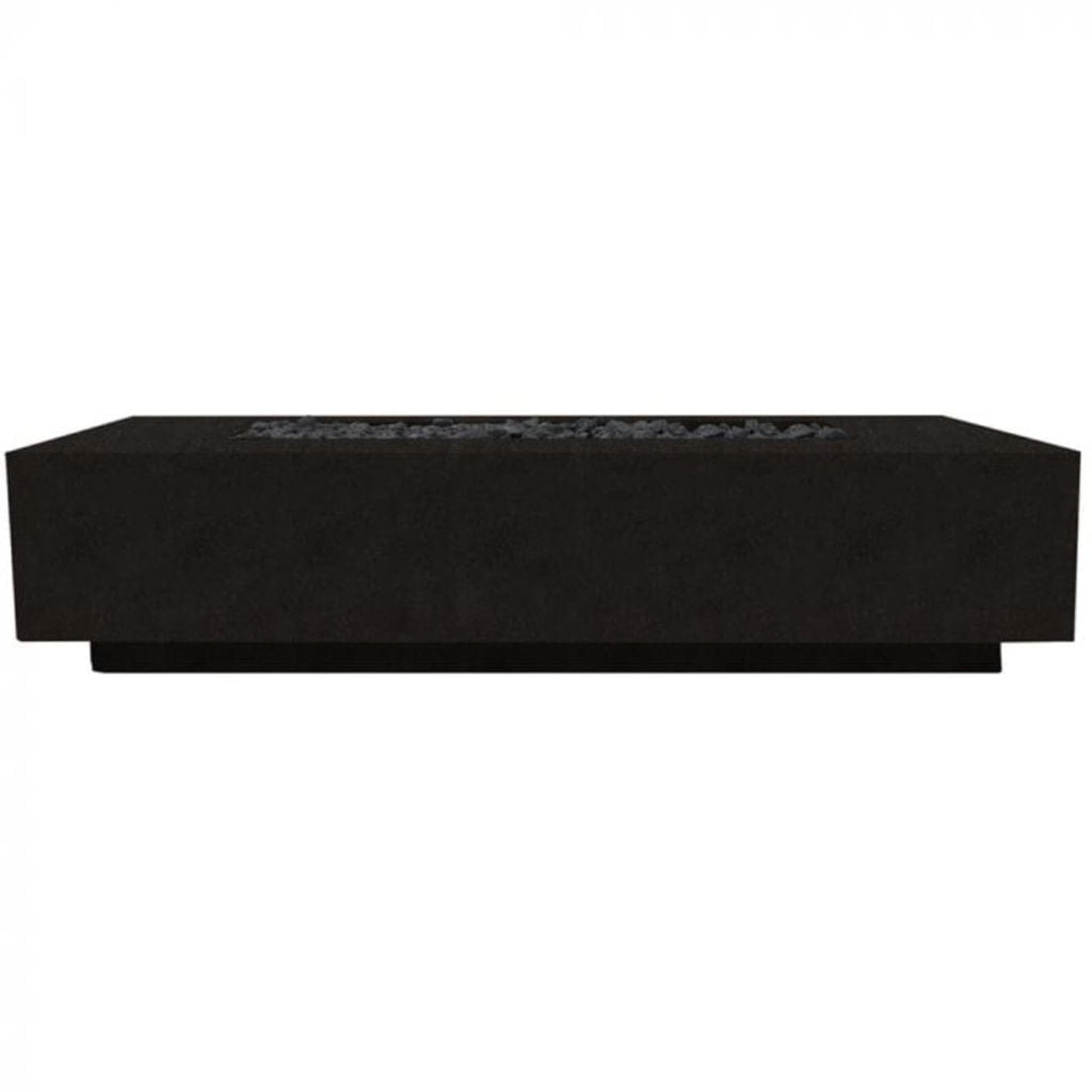 Prism Hardscapes Tavola 72 72" Ebony Rectangular Concrete Propane Gas Fire Pit Table