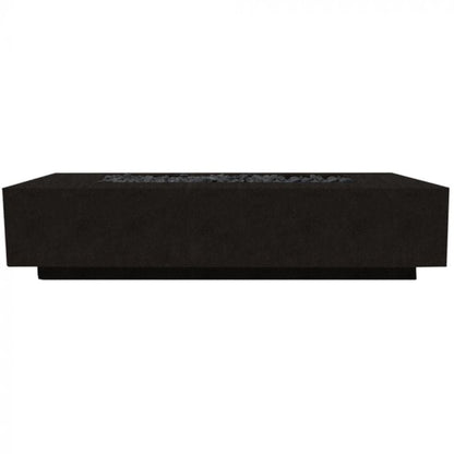 Prism Hardscapes Tavola 72 72" Ebony Rectangular Concrete Propane Gas Fire Pit Table