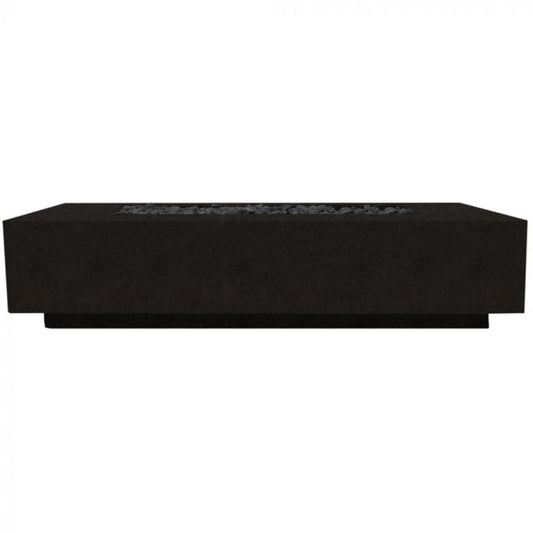 Prism Hardscapes Tavola 72 72" Ebony Rectangular Concrete Propane Gas Fire Pit Table