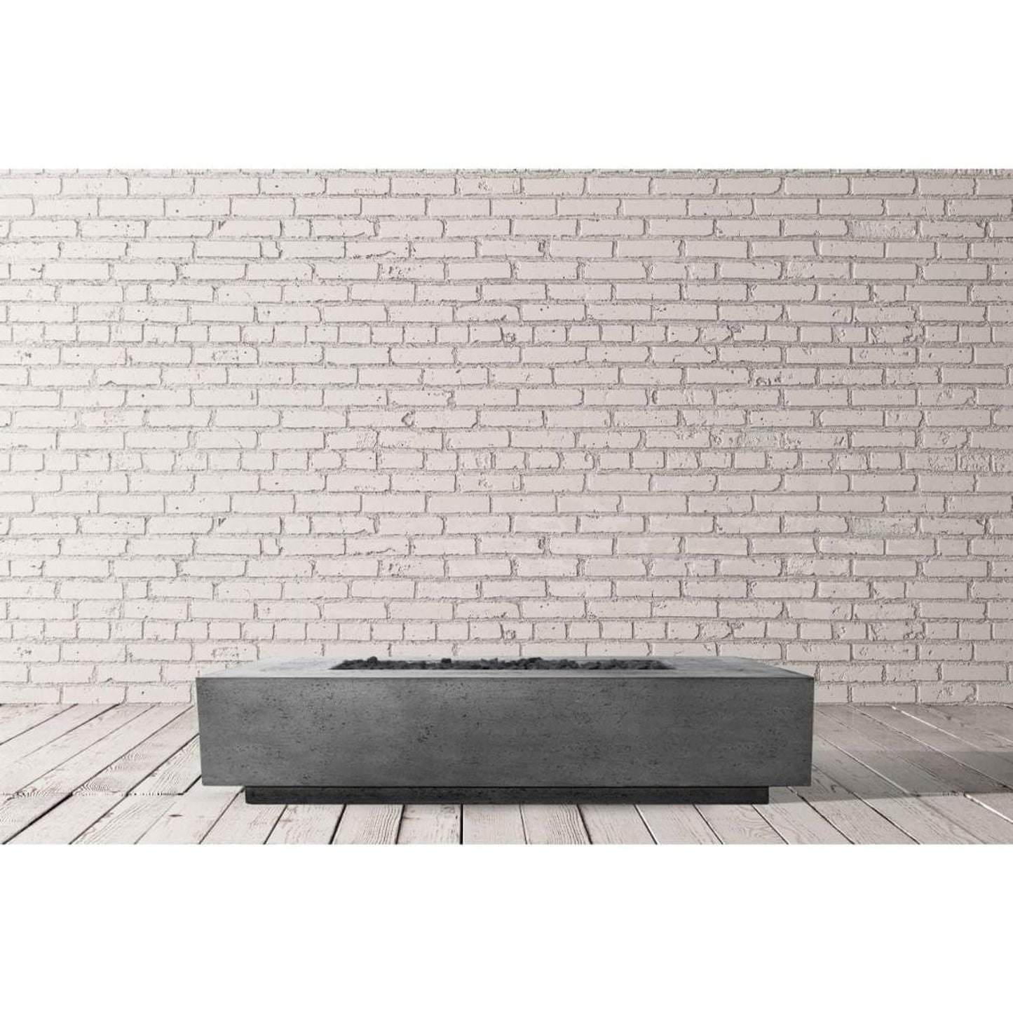 Prism Hardscapes Tavola 72 72" Natural Rectangular Concrete Natural Gas Fire Pit Table