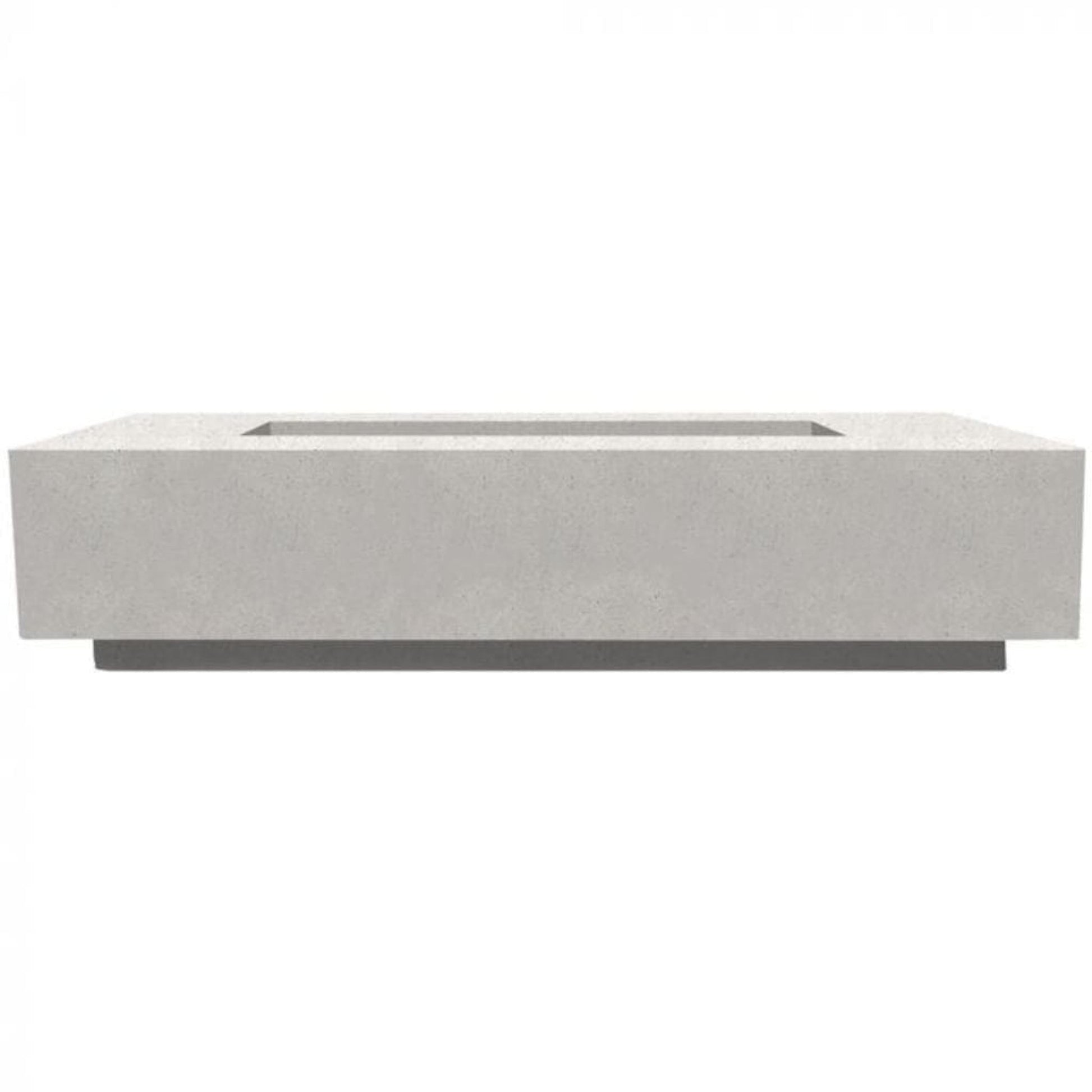 Prism Hardscapes Tavola 72 72" Ultra White Rectangular Concrete Natural Gas Fire Pit Table