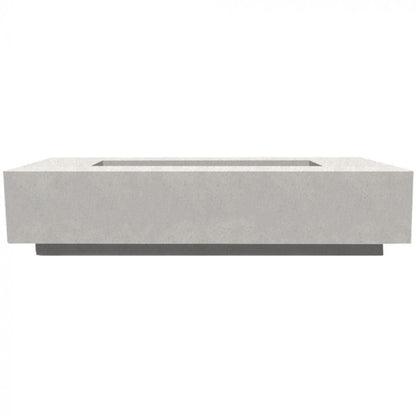 Prism Hardscapes Tavola 72 72" Ultra White Rectangular Concrete Natural Gas Fire Pit Table