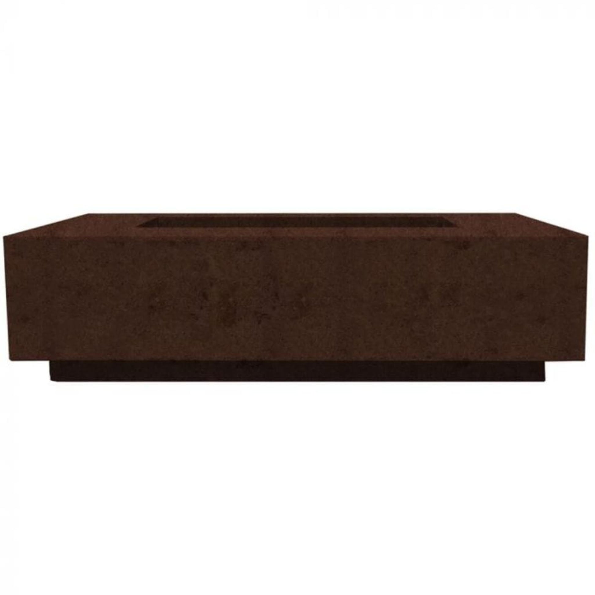 Prism Hardscapes Tavola 8 60" Cafe Rectangular Concrete Natural Gas Fire Pit Table