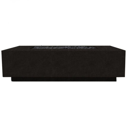 Prism Hardscapes Tavola 8 60" Ebony Rectangular Concrete Natural Gas Fire Pit Table