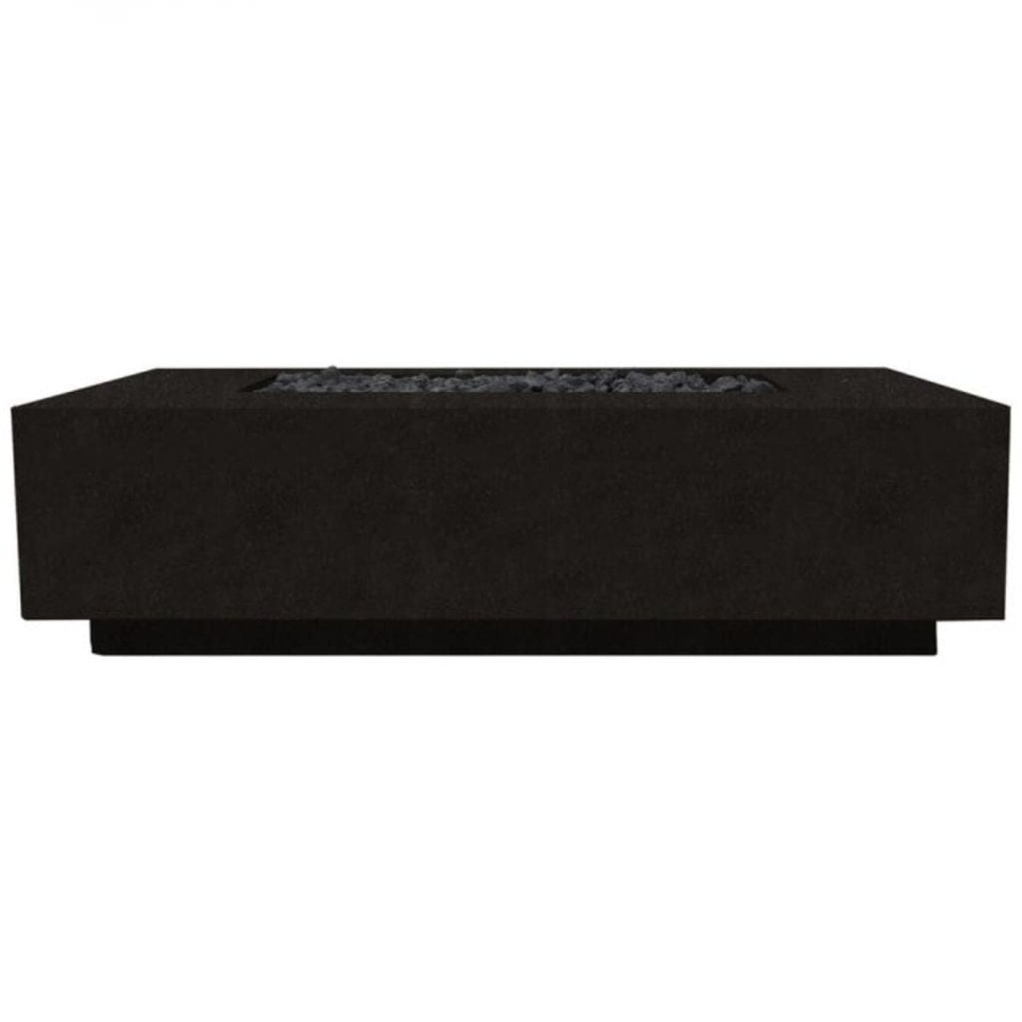 Prism Hardscapes Tavola 8 60" Ebony Rectangular Concrete Propane Gas Fire Pit Table