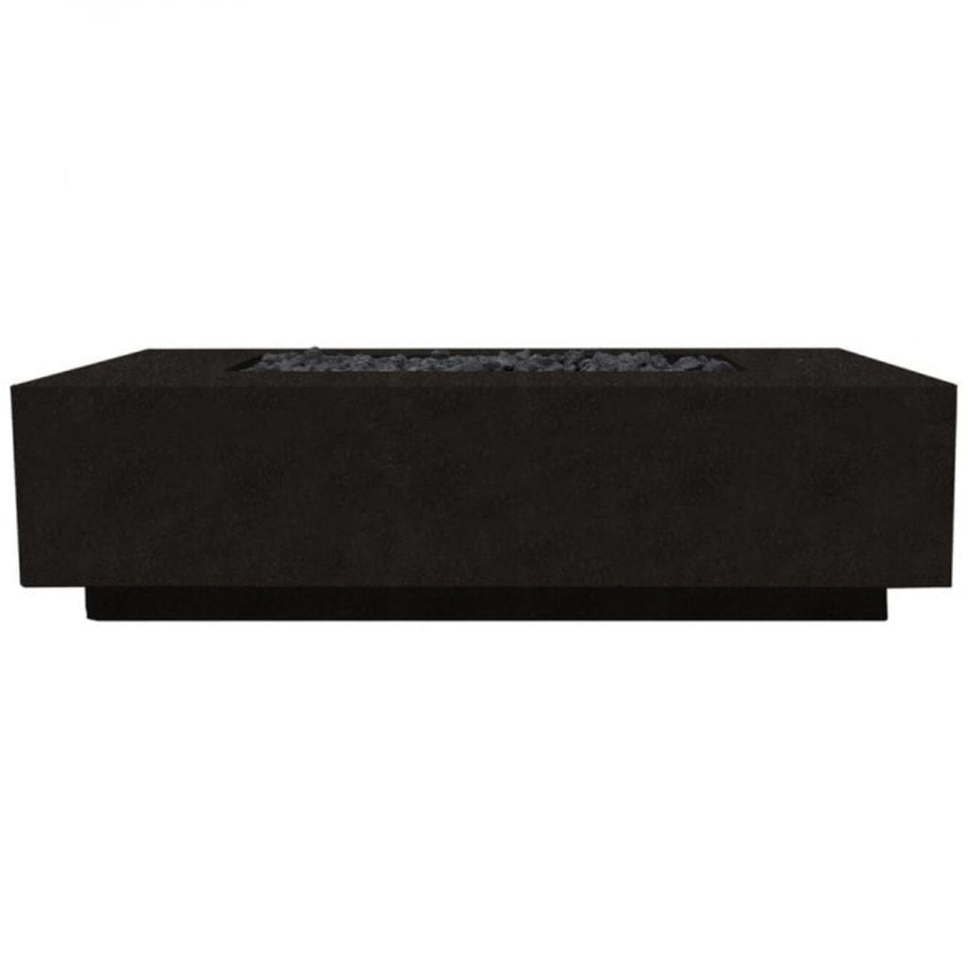 Prism Hardscapes Tavola 8 60" Ebony Rectangular Concrete Propane Gas Fire Pit Table