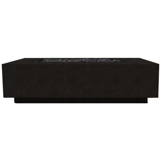 Prism Hardscapes Tavola 8 60" Ebony Rectangular Concrete Propane Gas Fire Pit Table