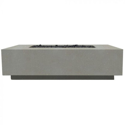 Prism Hardscapes Tavola 8 60" Natural Rectangular Concrete Propane Gas Fire Pit Table
