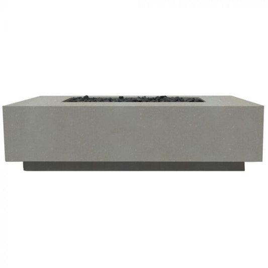 Prism Hardscapes Tavola 8 60" Natural Rectangular Concrete Propane Gas Fire Pit Table