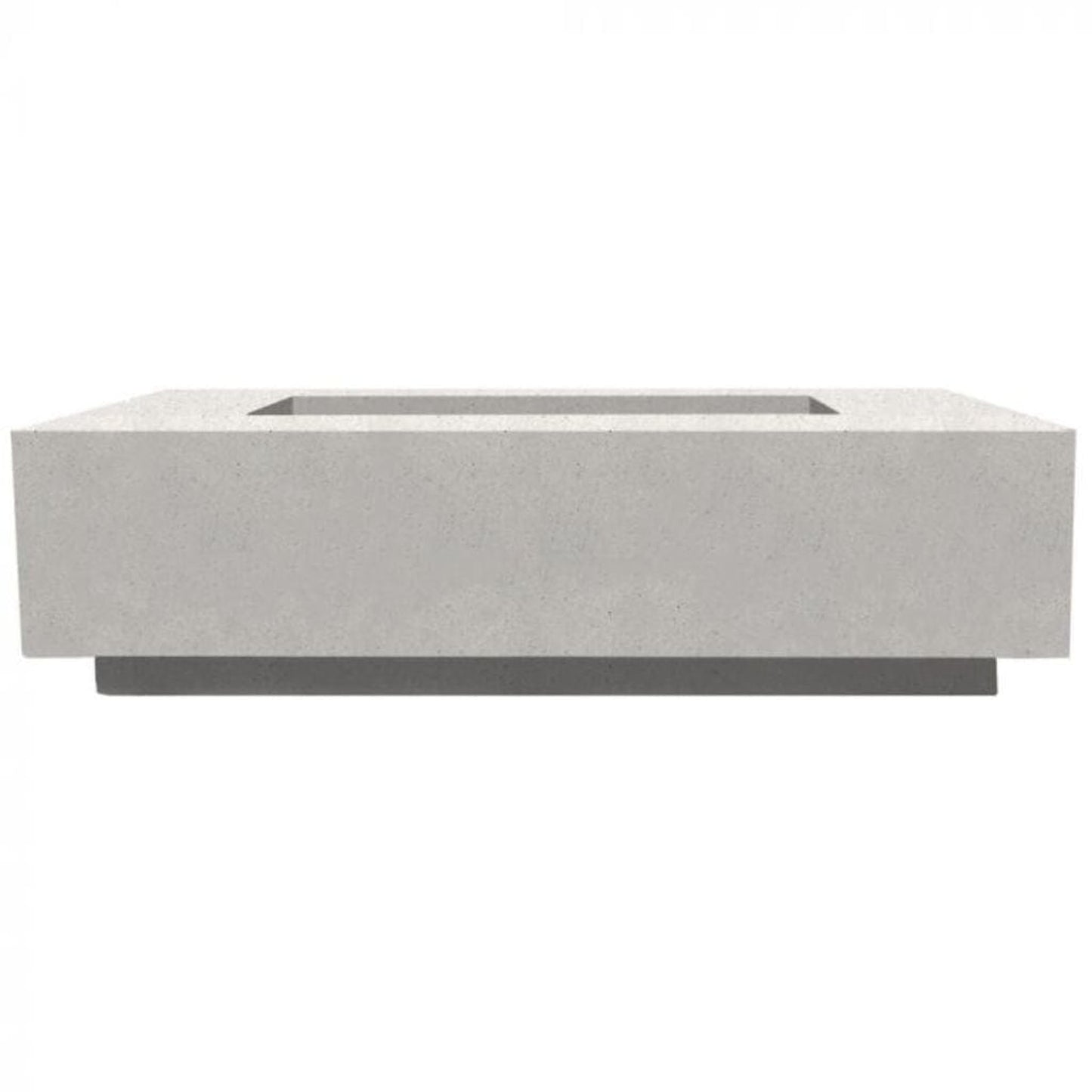 Prism Hardscapes Tavola 8 60" Ultra White Rectangular Concrete Natural Gas Fire Pit Table