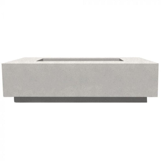 Prism Hardscapes Tavola 8 60" Ultra White Rectangular Concrete Natural Gas Fire Pit Table