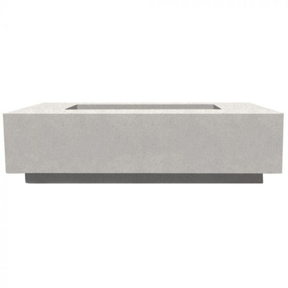 Prism Hardscapes 60" Ultra White Tavola 8 Rectangular Concrete Propane Fire Pit Table