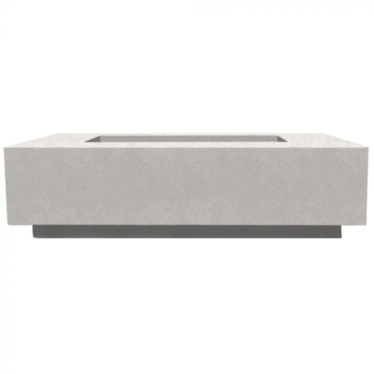 Prism Hardscapes 60" Ultra White Tavola 8 Rectangular Concrete Propane Fire Pit Table