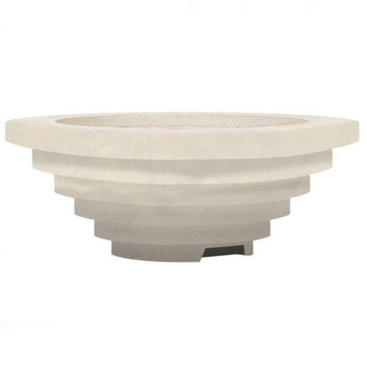 Prism Hardscapes Triton 48" Coastal Round Glass Fiber Reinforced Cement Natural Gas Fire Pit Bowl