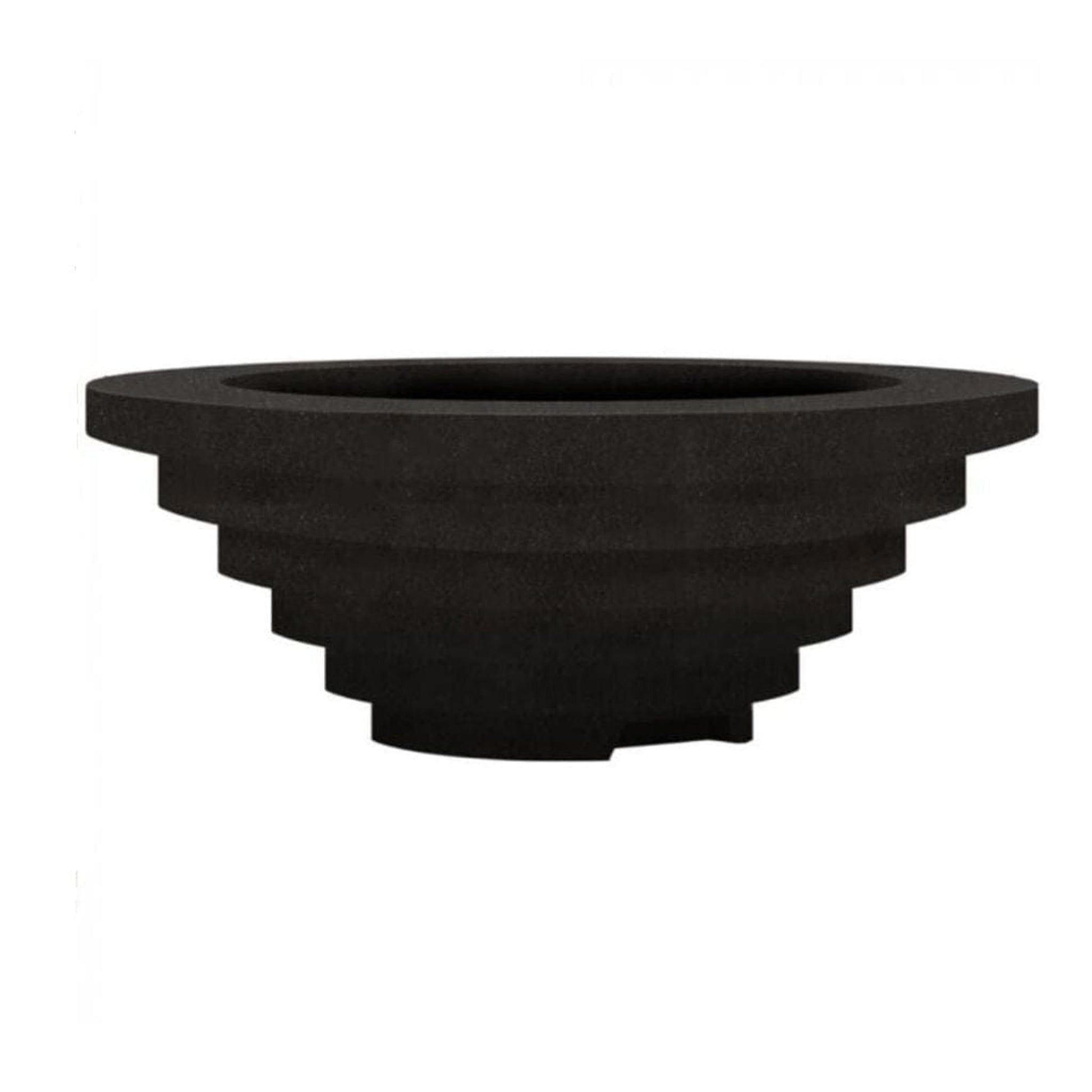 Prism Hardscapes Triton 48" Ebony Round Glass Fiber Reinforced Cement Liquid Propane Fire Pit Bowl