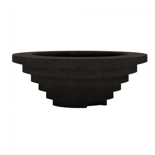Prism Hardscapes Triton 48" Ebony Round Glass Fiber Reinforced Cement Liquid Propane Fire Pit Bowl