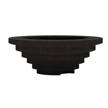 Prism Hardscapes Triton 48" Ebony Round Glass Fiber Reinforced Cement Liquid Propane Fire Pit Bowl