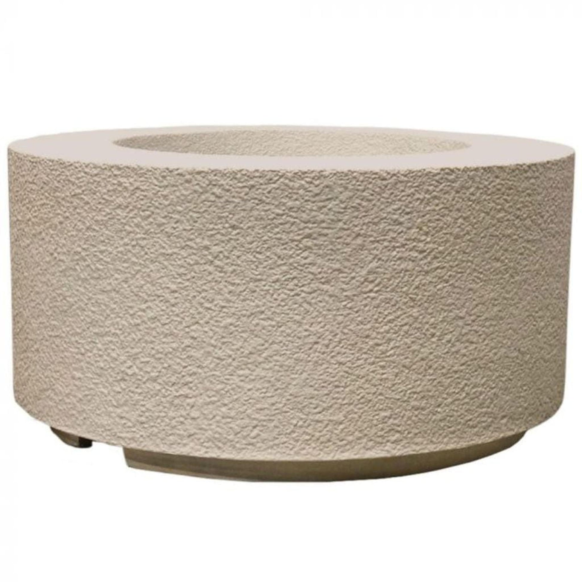 Prism Hardscapes Tuscany Cilindro 36" Coastal Round Glass Fiber Reinforced Cement Natural Gas Fire Pit Bowl