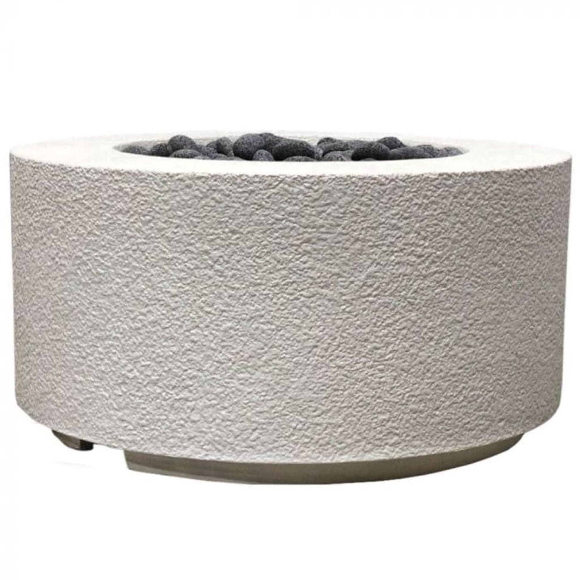 Prism Hardscapes Tuscany Cilindro 36" Natural Round Glass Fiber Reinforced Cement Natural Gas Fire Pit Bowl