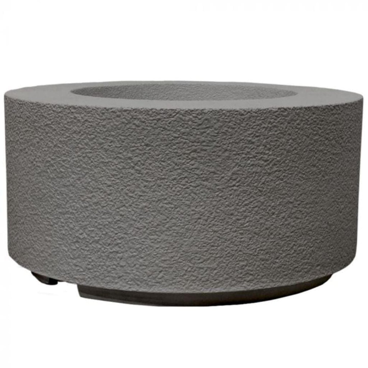 Prism Hardscapes Tuscany Cilindro 36" Pewter Round Glass Fiber Reinforced Cement Natural Gas Fire Pit Bowl