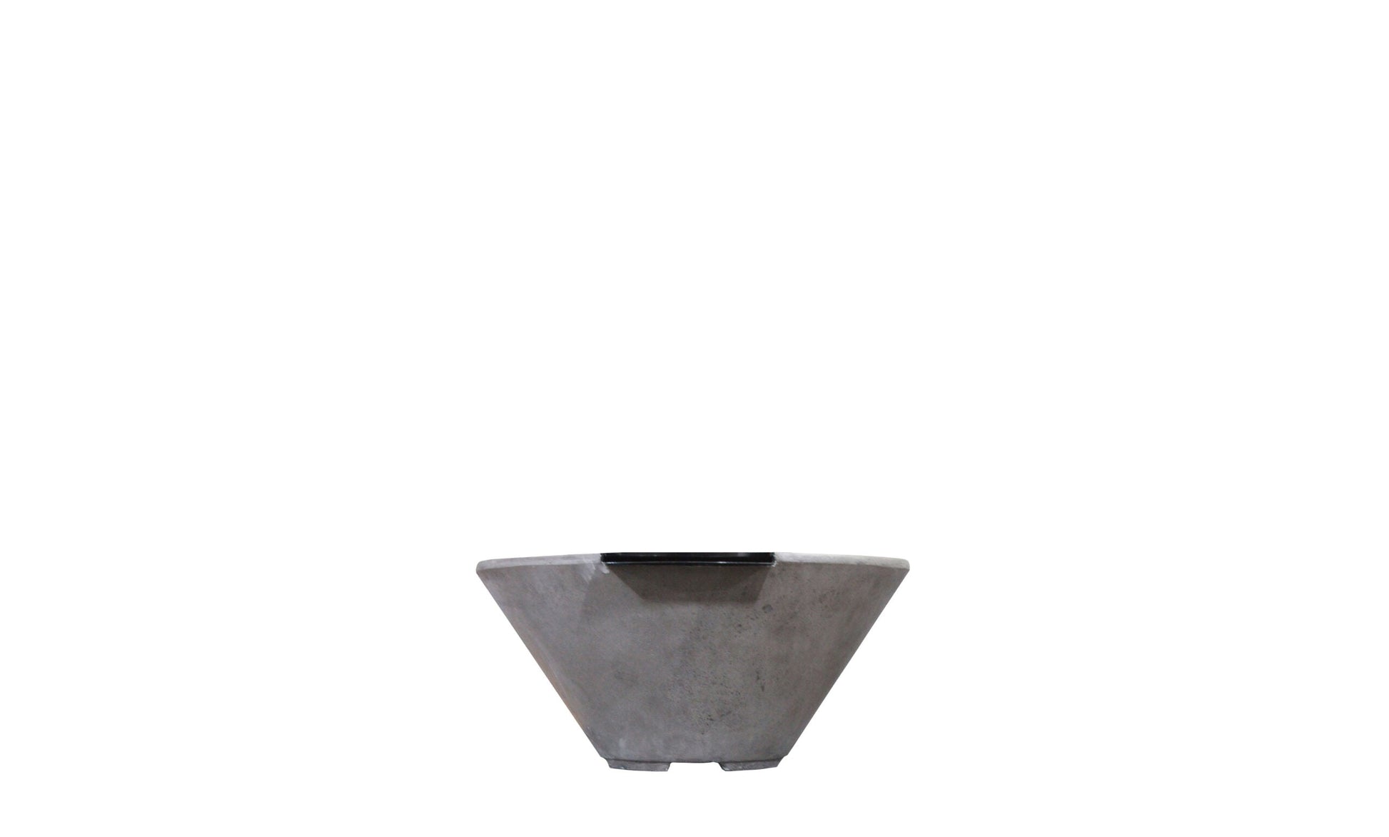 Prism Hardscapes Verona Small 33" Pewter Concrete Natural Gas Fire Bowl With Match Lit Ignition