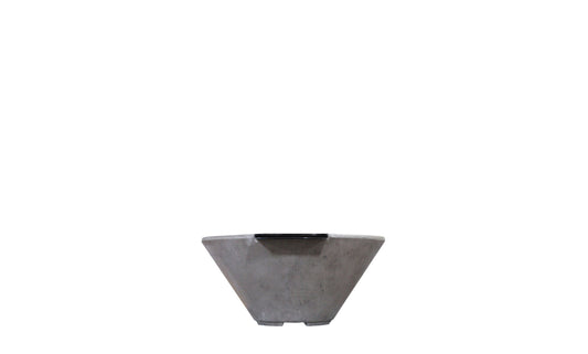 Prism Hardscapes Verona Small 33" Pewter Concrete Propane Gas Fire Bowl With Match Lit Ignition