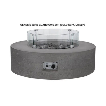 PyroMania 25" Round Glass Wind Guard for Fire Tables