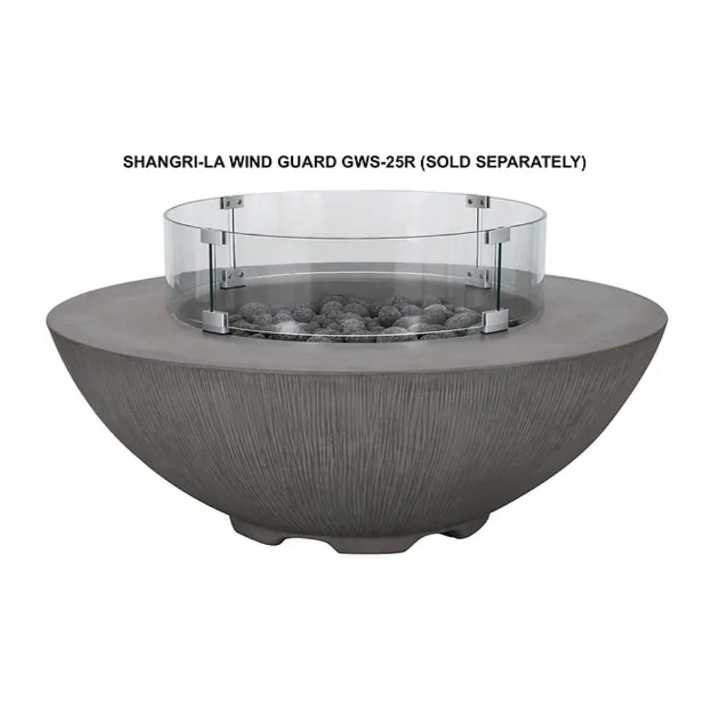 PyroMania 25" Round Glass Wind Guard for Fire Tables