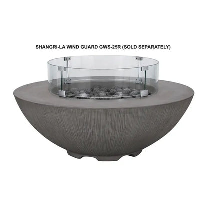PyroMania 25" Round Glass Wind Guard for Fire Tables