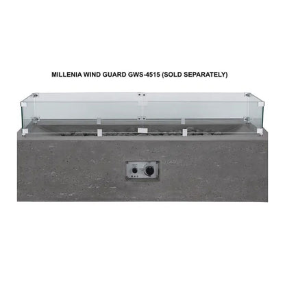 PyroMania 45" Glass Wind Guard for Millenia Fire Table