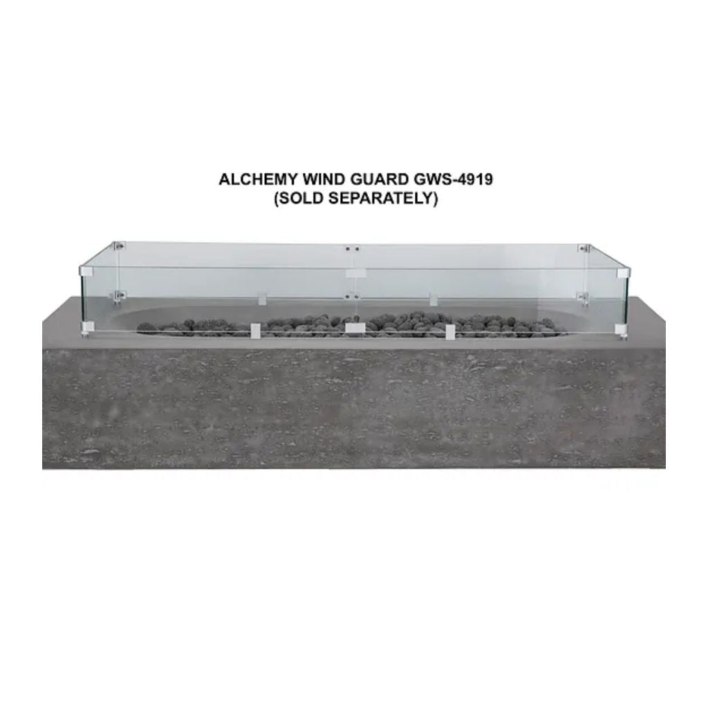 PyroMania 49" Glass Wind Guard for Alchemy Fire Table