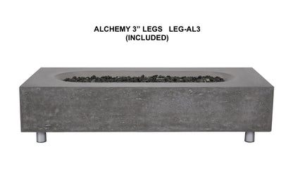 PyroMania Alchemy 60" Slate Gray Finish Natural Gas Outdoor Rectangular Fire Table