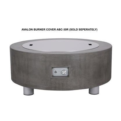 PyroMania Avalon 42" Round Charcoal Outdoor Natural Gas Fire Pit Table