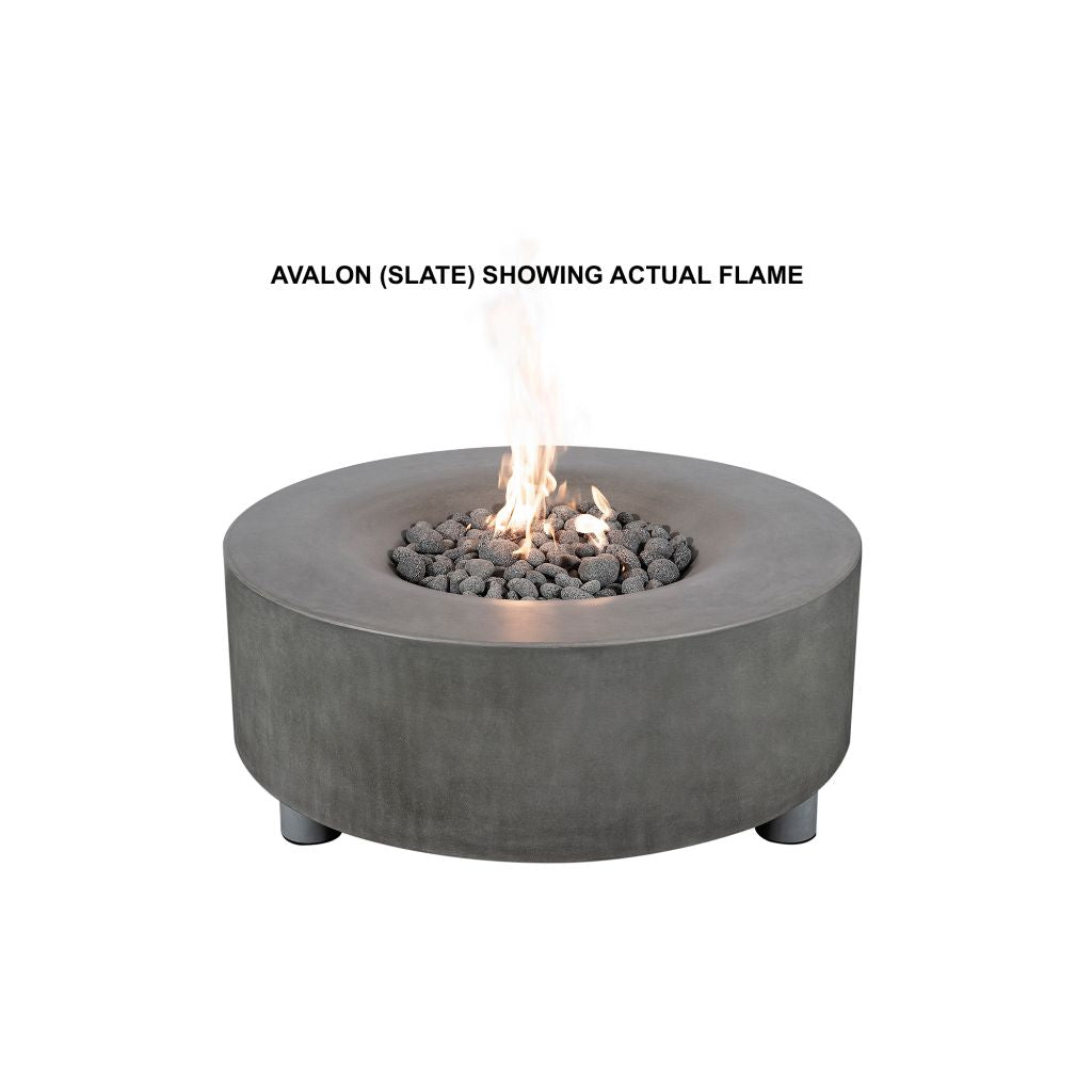 PyroMania Avalon 42" Round Charcoal Outdoor Natural Gas Fire Pit Table