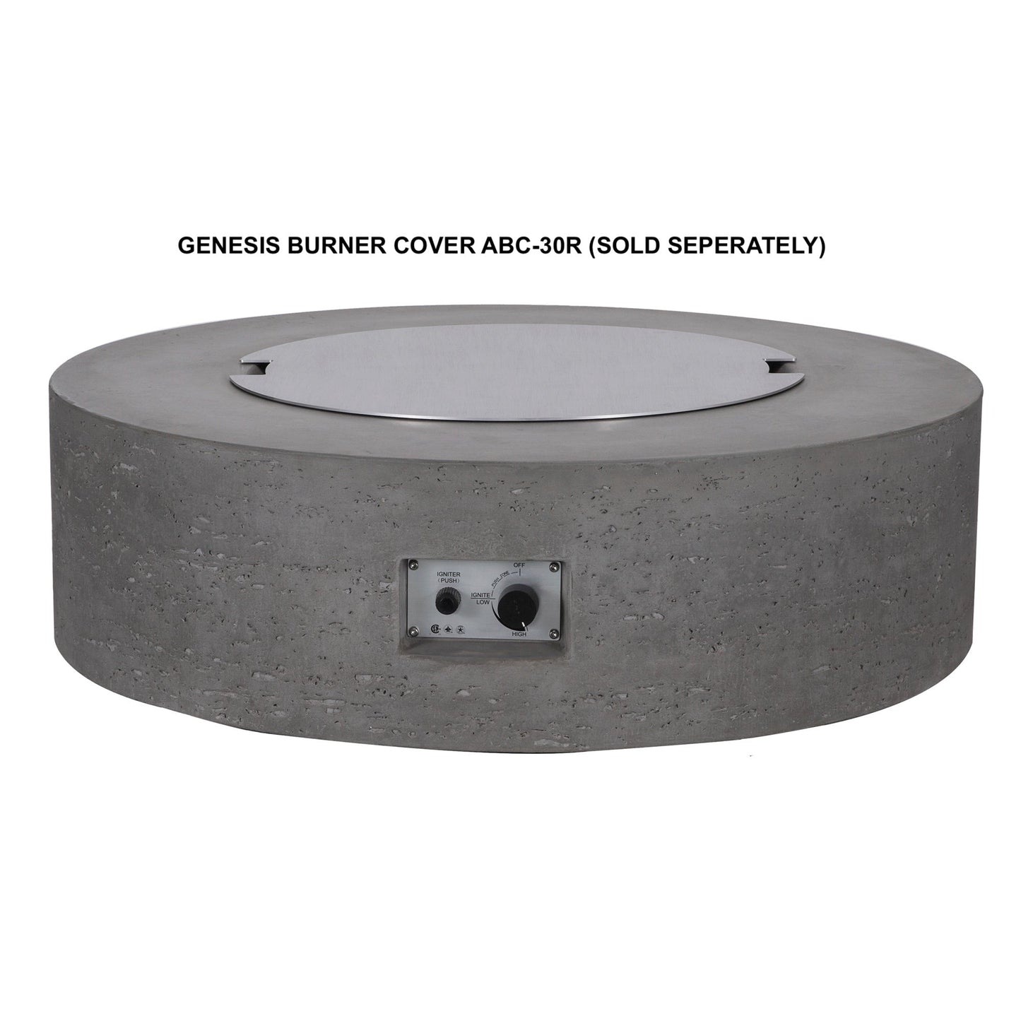 PyroMania Genesis 41" Round Charcoal Outdoor Propane Gas Fire Pit Table