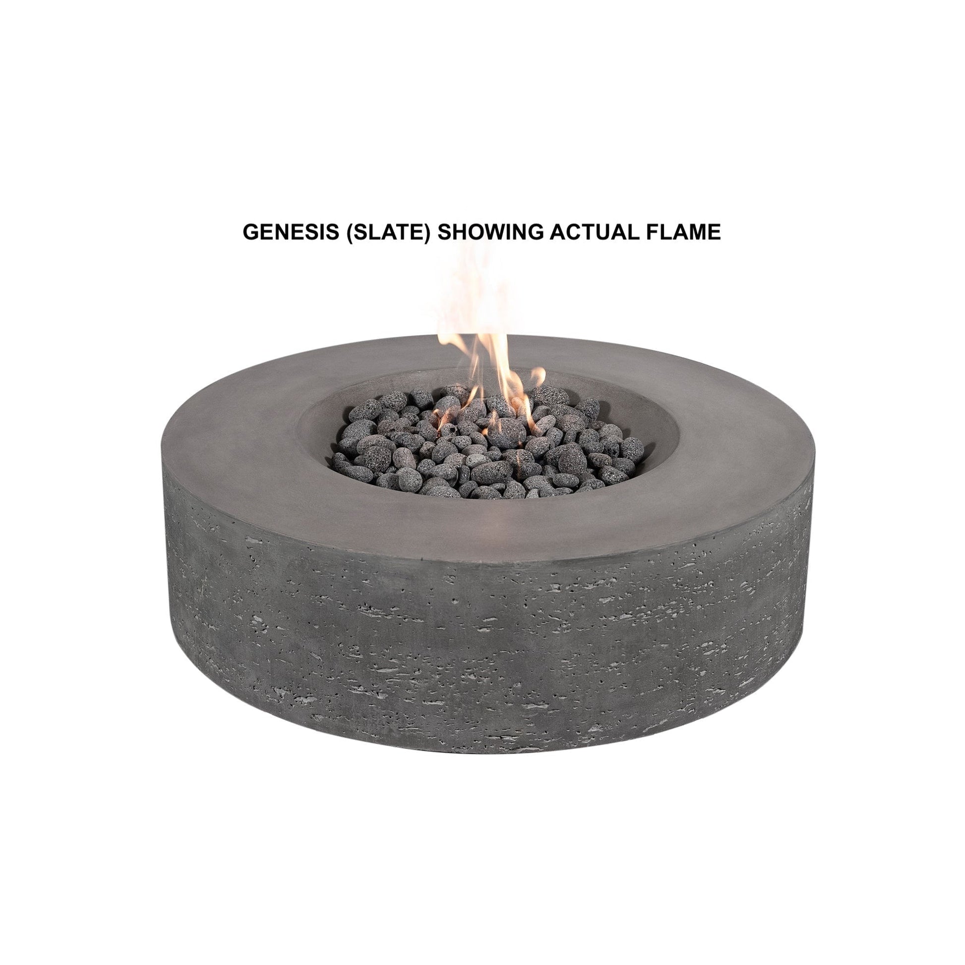 PyroMania Genesis 41" Round Slate Outdoor Natural Gas Fire Pit Table